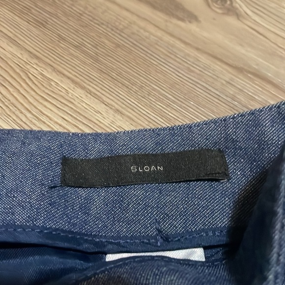 Banana Republic Sloan Skinny-Fit Sailor Ankle Pant Blue texture Ankle Size 2 - Picture 10 of 13